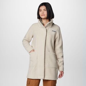 Columbia Panorama Fleece Teddy Long Jacket Cream Women’s XS - Extra Small Cozy